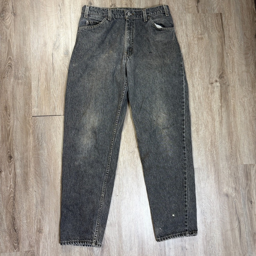 VTG Levis 550 Orange Tab 34x32 (Fits 34x31) Jeans Gray Tapered USA Red Cotton